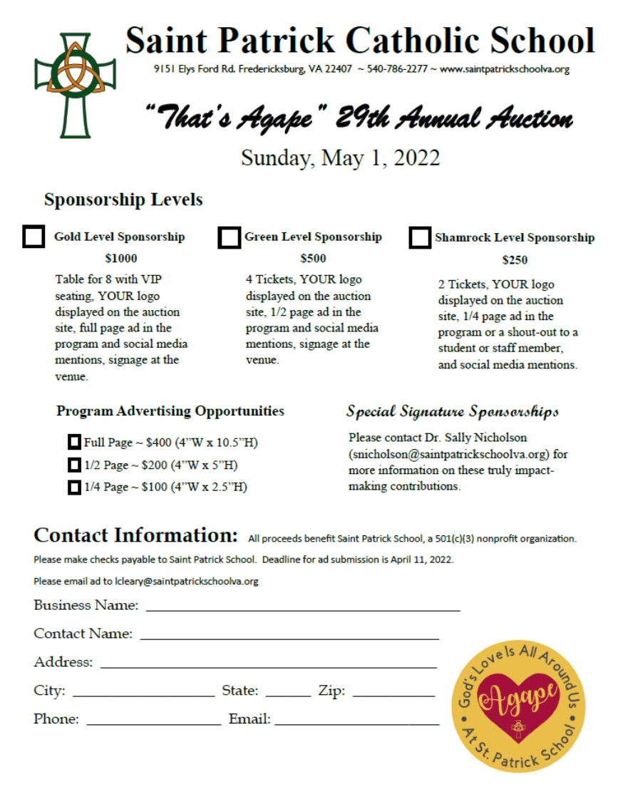 2022 sponsorship form